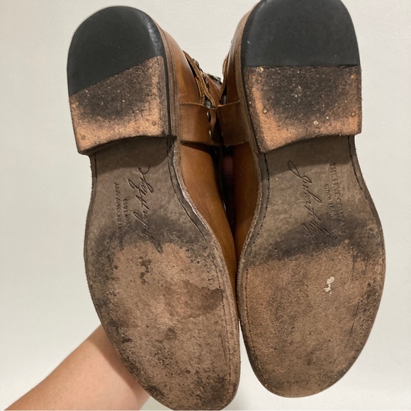 Frye Phillip Studded Harness Boot Cognac - Rounded Toe, size 6.5 - Picture 11 of 12